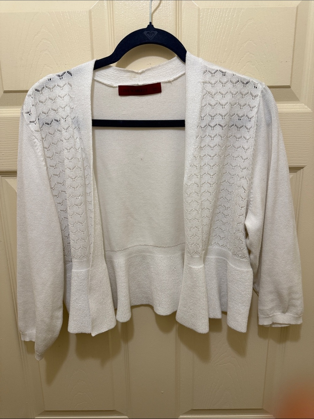 Scarlett Ivory Open-Front Lightweight Cardigan